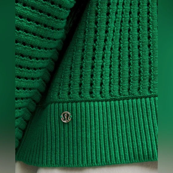 Lululemon Cotton Crochet Mesh Relaxed-Fit Cardigan - Picture 3 of 10